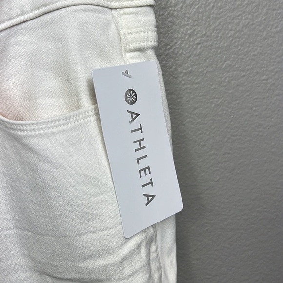 NWT Athleta Sculptek Skinny White Jeans Summer Plus Size Jeans 22X - Picture 7 of 8